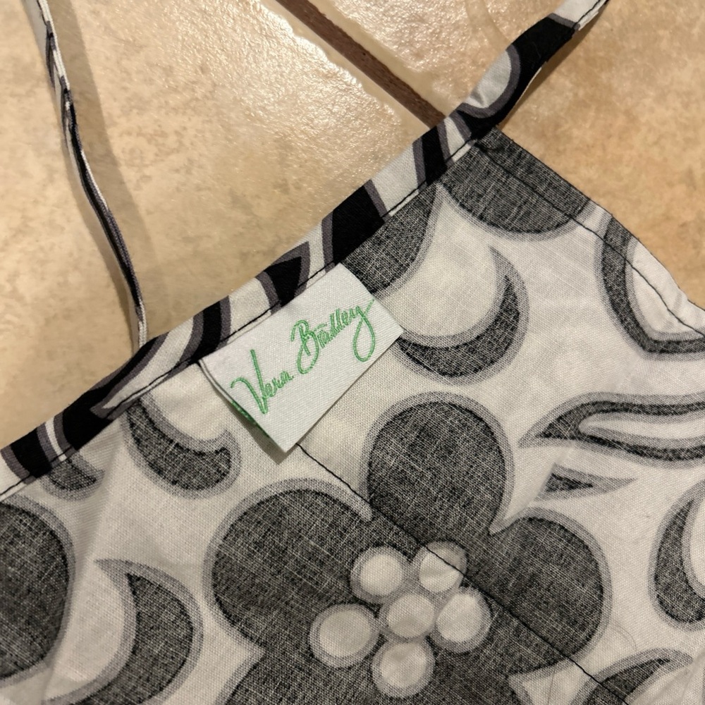 Vera Bradley Retired Rare Full Apron Night & Day Black White Pattern - Picture 6 of 7